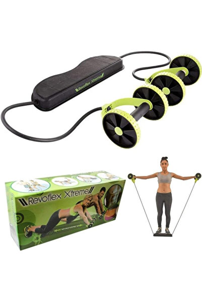 Revoflex Xtreme Ab Workout Machine with Carry Case, Diet & Exercise Guide – Black/Green