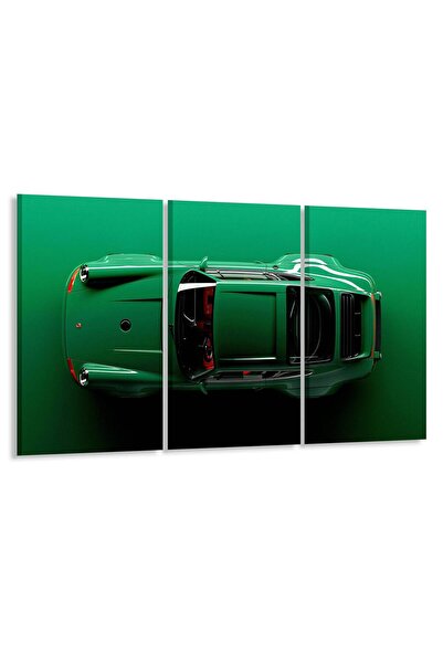 idora Porsche 911 Sport Zeleni platneni zidni umetnički print; Motivaciona de...