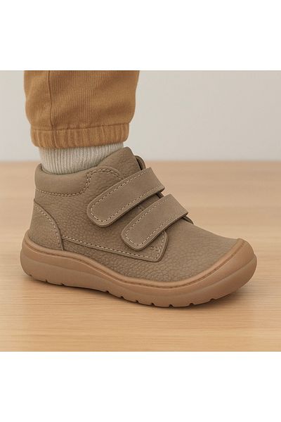 JOJO KIDS Unisex Children's Genuine Leather, Orthopedic Ankle Velcro Shoes, Non-Slip Rubber Sole, Easy Walking