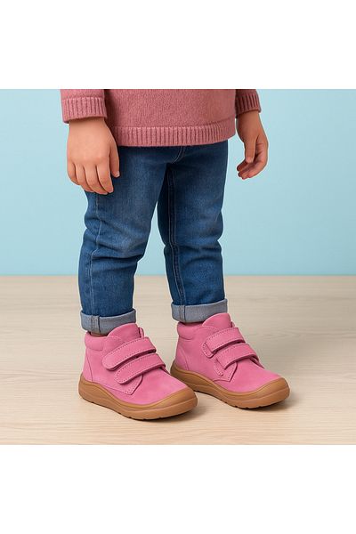 JOJO KIDS Girl's Genuine Leather, Orthopedic Ankle Velcro Shoes, Anti-Skid Rubber Sole, Easy to Walk