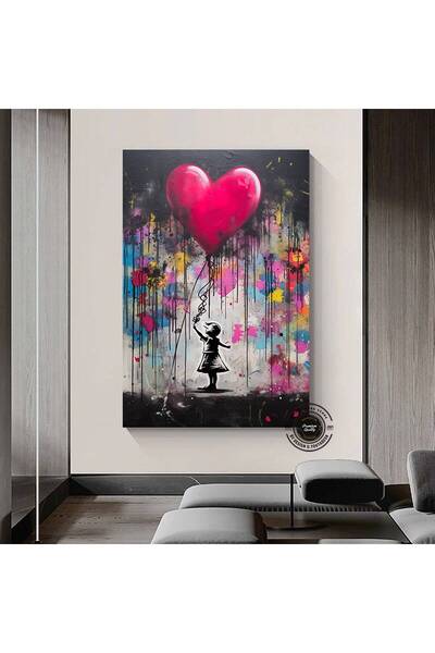 idora Balon devojka pop art platno, Banksy umetnost, balon devojka grafiti, u...