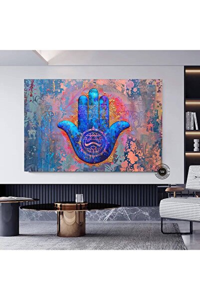 idora Hamsa duhovna umetnost u okviru; Hamsa ruka; Otisak Hamsa ruke; Fatima ...