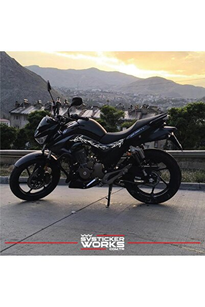 ARONA Mondial Drift L Sticker Orta Şase Şimşek Yıldırım Sticker Deseni Dekor Sticker