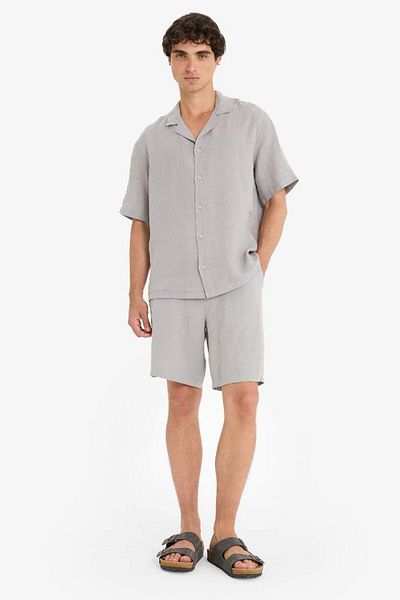 DeFacto New Season 100% Linen Relax Fit Bermuda Shorts
