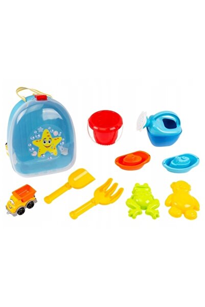 Technok Set de ghiozdan pentru copii cu 10 jucării de nisip, TechnoK, multicolor