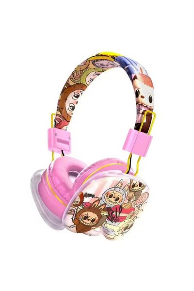 Toybox Wireless Bluetooth Headphones Labubu Style, Deep Bass & Comfortable Fit (AH9061) - Random Color