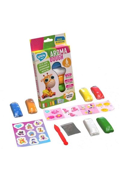 OKTO Neon Modeling Clay Set, 6 colors, with accessories, multicolored, 183x109 mm