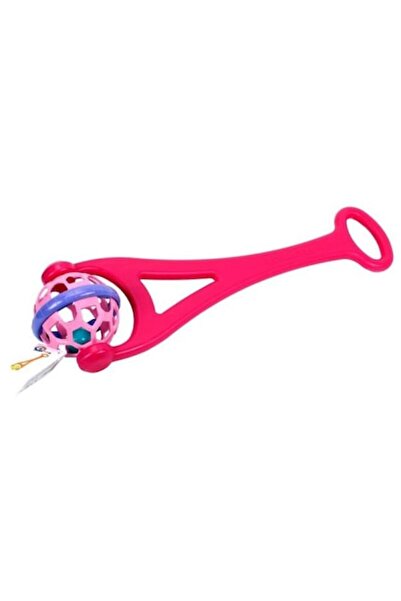 Technok Jucărie de împins cu minge TechnoK, Plastic, 64x18x14, Roz, Vârsta 2+