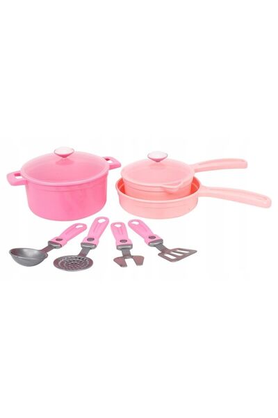 Technok Children's Kitchen Utensils Set, 9 Pieces, Pink, 31.5x20x10 cm