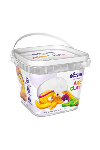 Okto Clay Factory Lightweight Modeling Clay, Okto, 200 grams - White