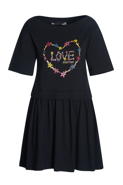 Love Moschino Šaty pro ženy v černé barvě