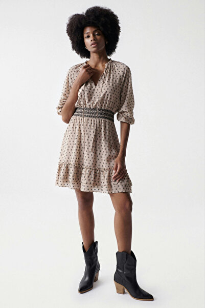 Salsa Dámské šaty v béžové barvě