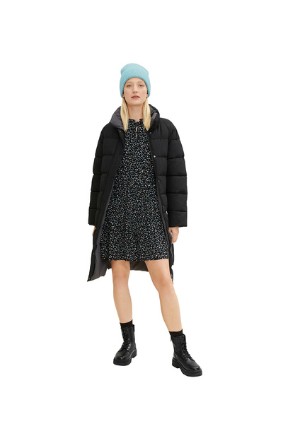 Tom Tailor Pletené šaty pro ženy v černé barvě