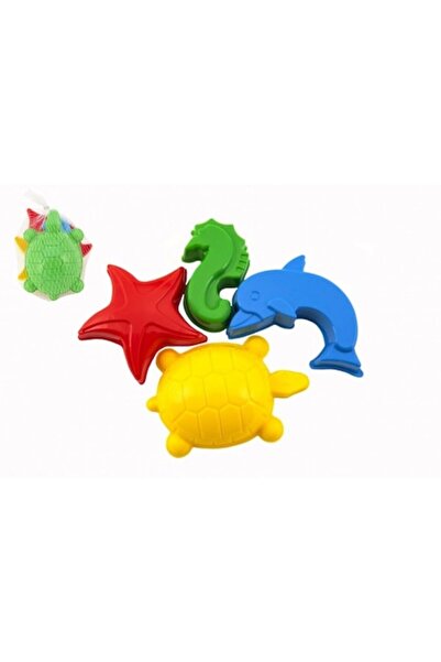 Puzzle Forme de nisip cu animale marine, puzzle, plastic, 4 buc.