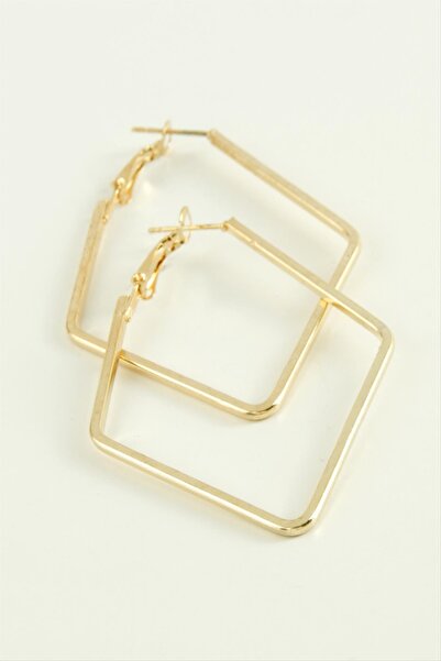 Angel Of Life Polygonal Hoop Earrings 7 cm