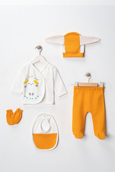 DIMPLE BABY 5 Piece Cotton Organic Lamb Patterned Hospital Outlet