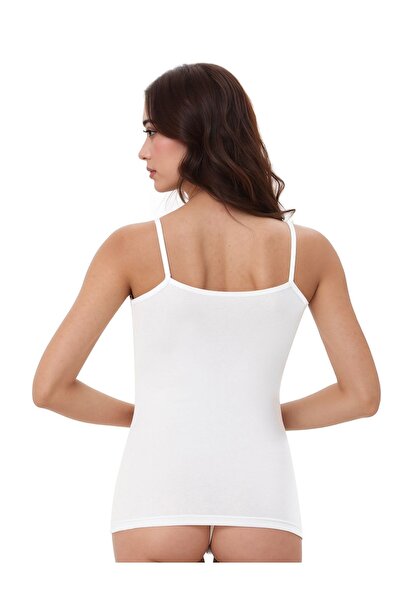 QKK Women's Modal Cotton Lycra String Strap 2-Piece Undershirt Q6K6K0T0Ka