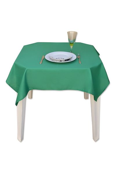METİNEV Green Duck Linen Square Tablecloth – Fresh and Natural Touch