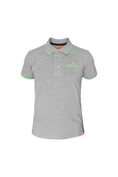 Givova Men's Cotton Short-Sleeve Polo - Gray