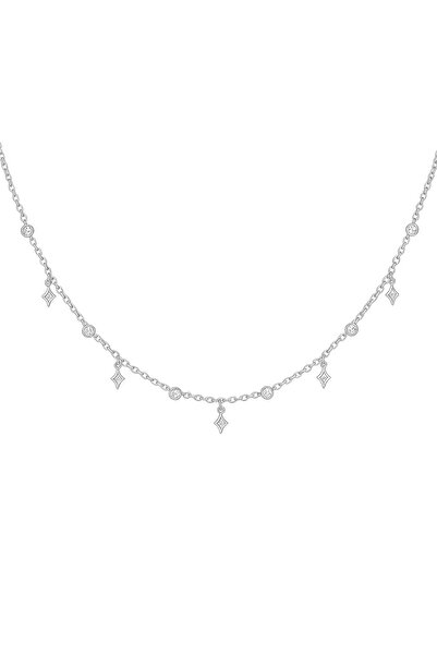 Belora Colier din argint cu stea și zirconiu cubic