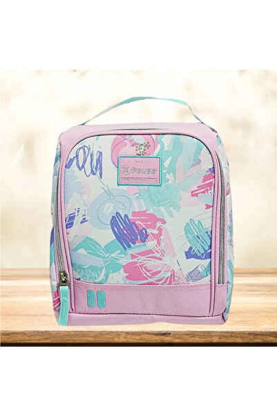 Pause Tiffany Printed Zipper Closure Insulated Lunch Bag