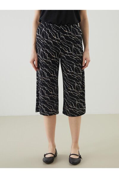 LC Waikiki Floral Women's Capri with Elastic Waist