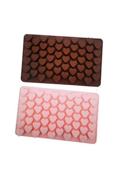 Generic Heart-Shaped Silicone Chocolate Moulds – 55 Cavity Set