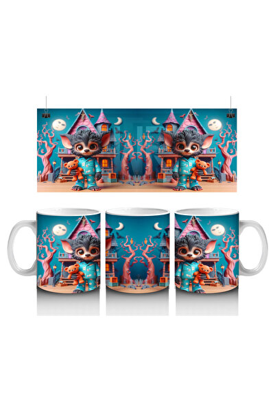 Wisdom Rain كوب مطبوع عليه شخصية ديناصور لطيف للأطفال مع أزياء ملونة خاصة بال...