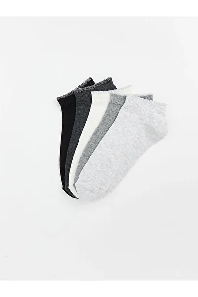 LC Waikiki Women's Plain Booties Socks 5-Pack