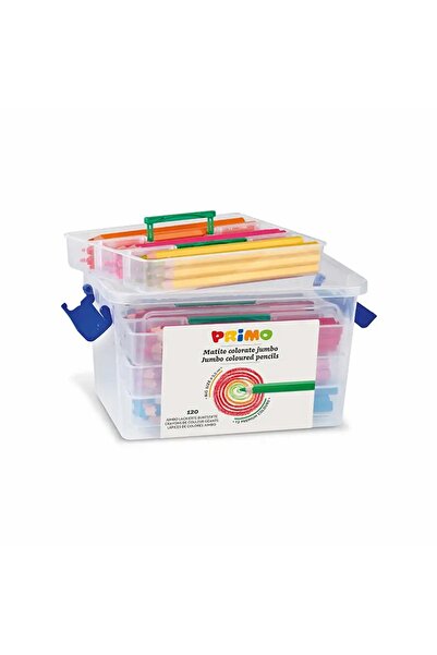 Morocolor Primo colored pencils, hexagonal, school box with shelves, 120 pieces, 12 colors