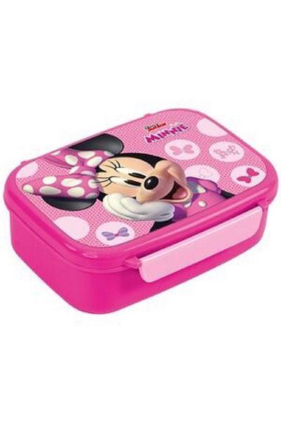 MINNIE Mouse High-Quality Durable Clasp Rectangular Lunch Box for Kids – Pink 765ml