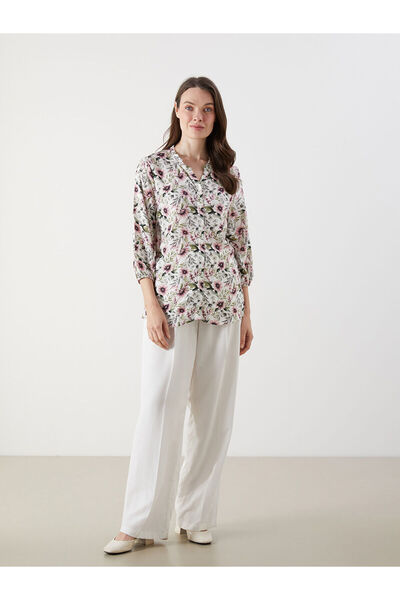 LC Waikiki Women's Flowering Collar Blouse