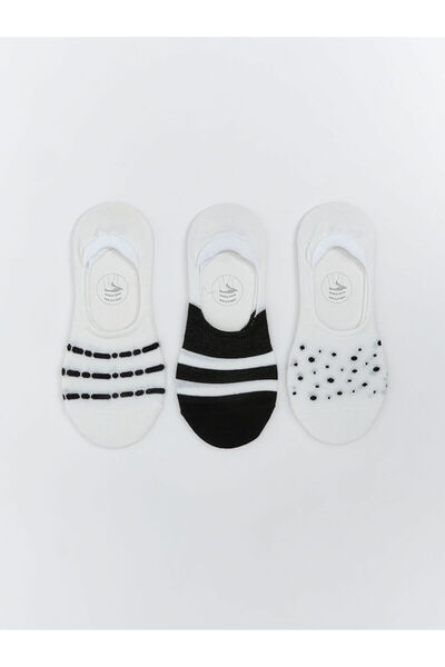 LC Waikiki Чифт от 3 шарени дамски чорапи-балерини