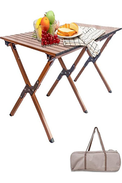 WDA طاولة تخييم خارجية قابلة للطي، طاولة نزهة محمولة مع حقيبة حمل