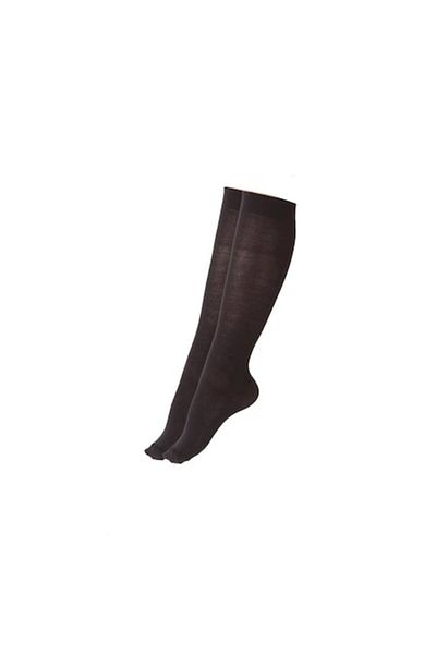 Daymod Long Socks for Girls, Kindergarten, School, Mycro 50, Black, 8-12 Years