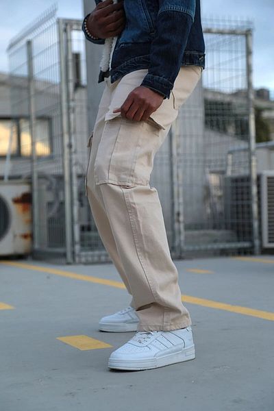 wamoss Men's Pipe Leg Baggy Salash Cargo Pantalon Skb 2025