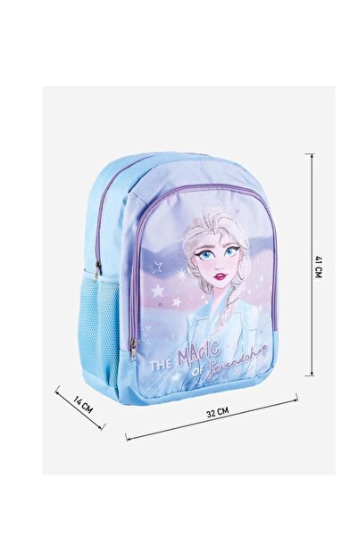 Frozen Children's School Bag – Frozen Model, 41 cm – 2 Compartments, Side Pocket, Blue
