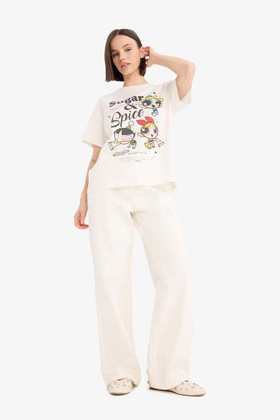 DeFacto New Season Coool Powerpuff Girls Oversize Wide Fit Short Sleeve T-Shirt