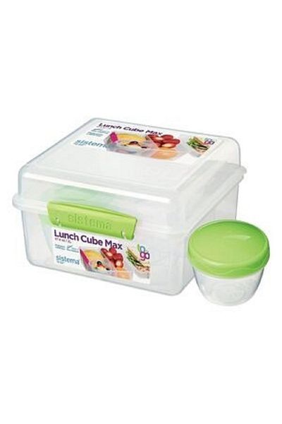 Sistema To Go Lunch Cube Max with Yogurt Pot – Assorted Colours 2L