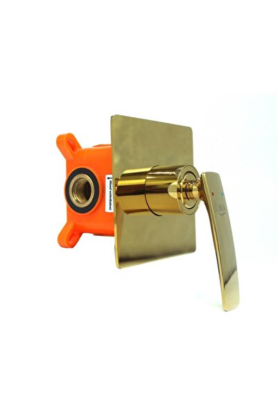 Lima دش خلاط مخفي ذهبي مربع