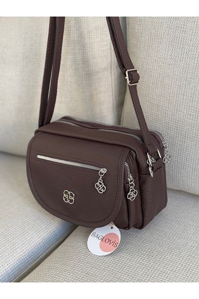 BAGLOVİS Four Pockets Casual Brown Women's Bag En25 Boy20