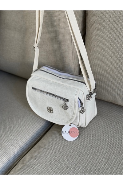BAGLOVİS Four Pocketed White Women's Bag En25 Boy20
