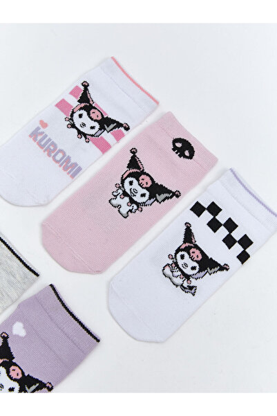 LC Waikiki Kuromi Desenli Kız Çocuk Patik Çorap 5'li