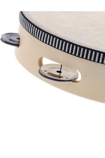 MegArya 8" Hand Held Tambourine Drum