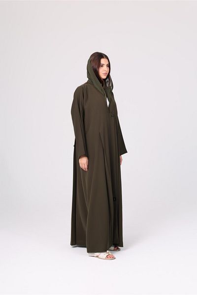 IKKXA Soild Blazer Design Formal Abaya