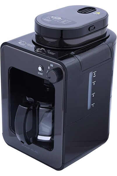 ALSAIF 580Ml 600W Electric Coffee Maker & Grinder 4 Cups, Black E03411