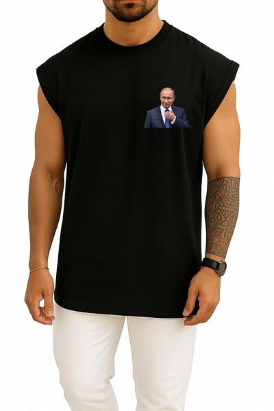 Bahriyeli Collection Oversize Vladimir Putin Pocket Design Undershirt