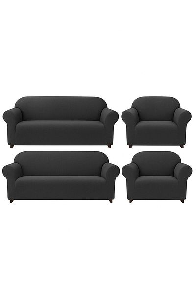 BOSTAN Lycra Sofa, Sofa, Sofa Bed Cover Elastic, Pitikare Pattern3+3+1+1