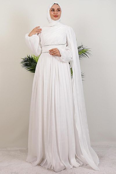 GİYZAMİLA Paris Evening Dress White