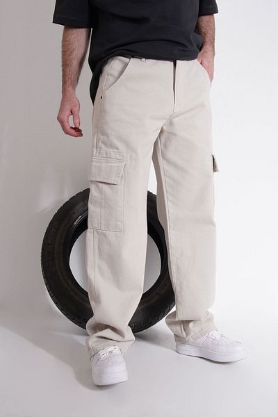 wamoss Relaxed Season Wide Leg Baggy Loose Cargo Pants Skb 2025